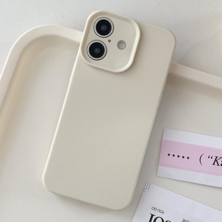For iPhone 16 Precision Hole Camera Frame Solid Color Phone Case