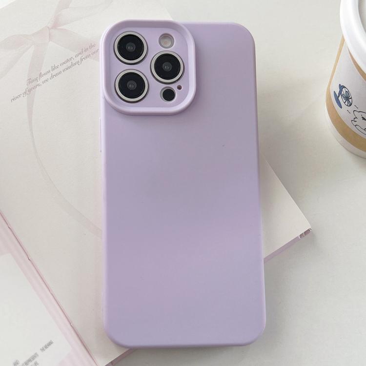 For iPhone 16 Pro Max Precision Hole Camera Frame Solid Color Phone Case