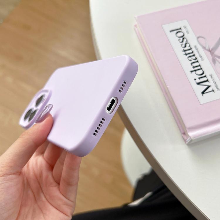For iPhone 13 Precision Hole Camera Frame Solid Color Phone Case