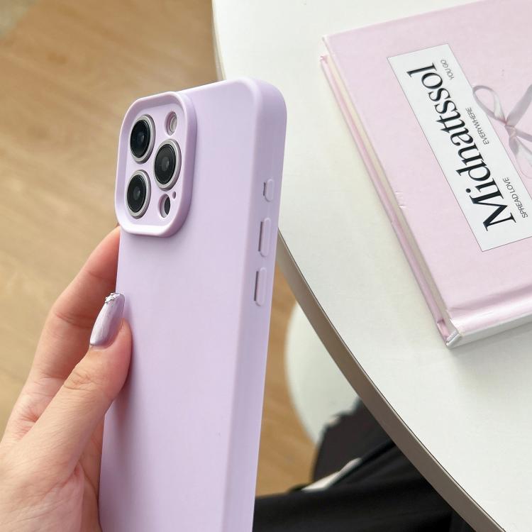 For iPhone 16 Pro Max Precision Hole Camera Frame Solid Color Phone Case