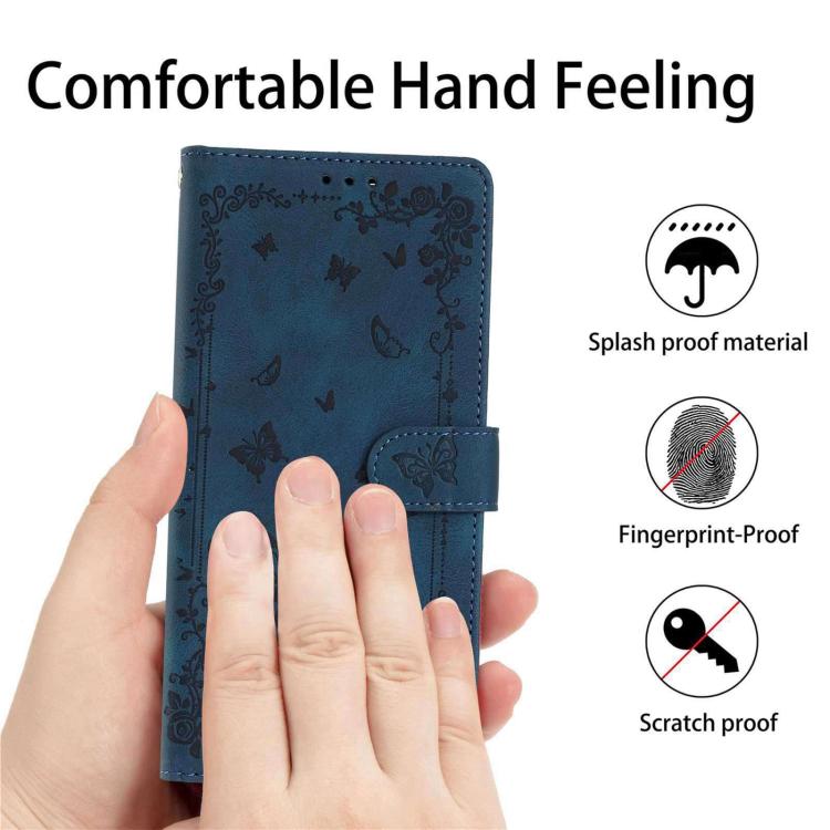 For Honor 400 Global 156.5mm Secret Garden Butterfly Pattern Leather Phone Case
