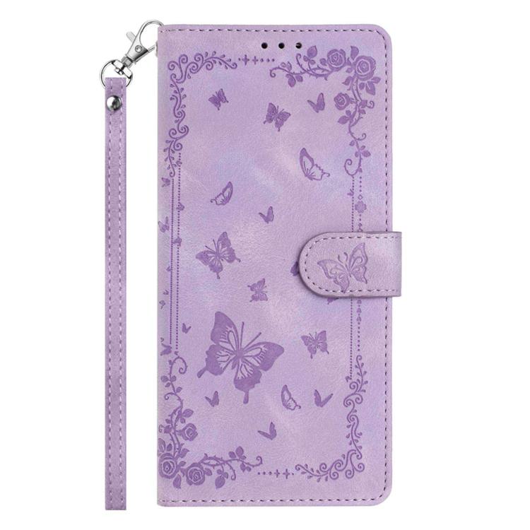For Honor 400 Lite Global Secret Garden Butterfly Pattern Leather Phone Case