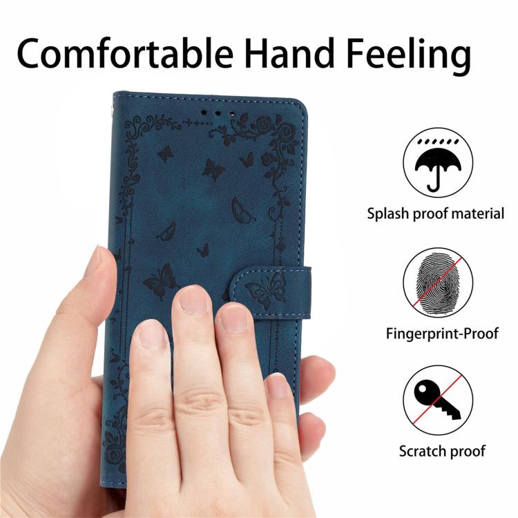 For Honor Magic8 Secret Garden Butterfly Pattern Leather Phone Case