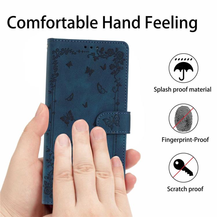 For iPhone 16 Pro Secret Garden Butterfly Pattern Leather Phone Case