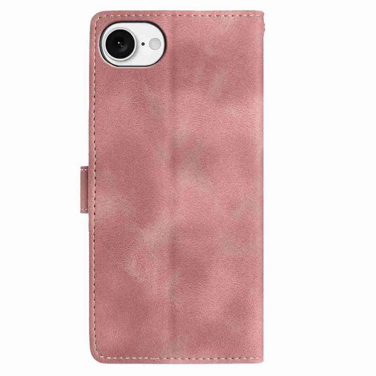For iPhone 16e / 17e Secret Garden Butterfly Pattern Leather Phone Case