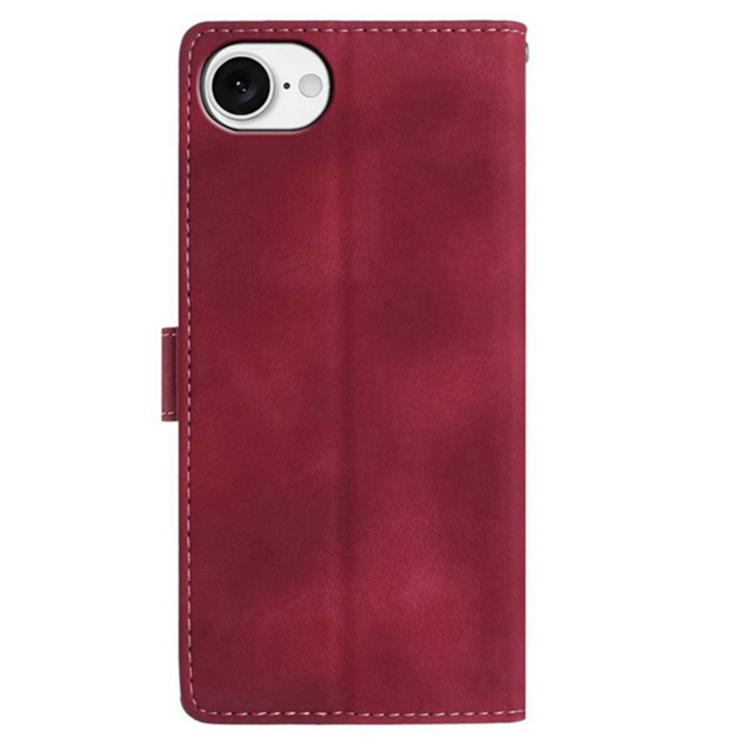 For iPhone 16e / 17e Secret Garden Butterfly Pattern Leather Phone Case