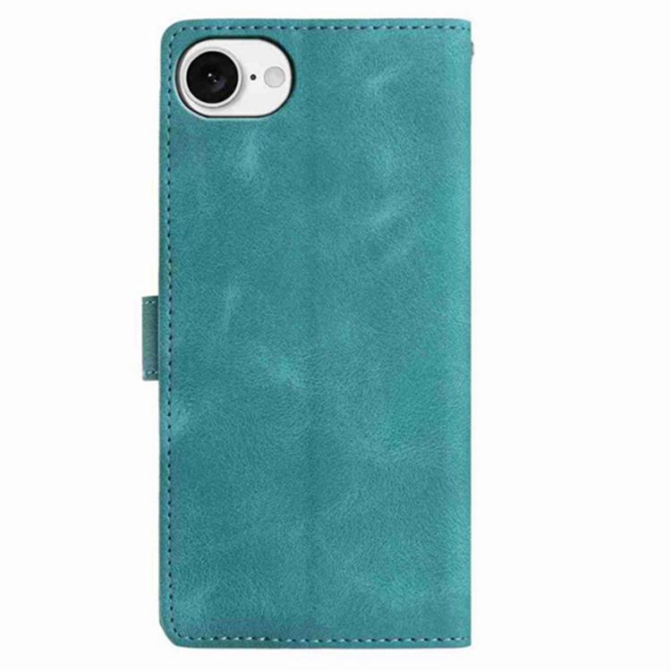 For iPhone 16e / 17e Secret Garden Butterfly Pattern Leather Phone Case