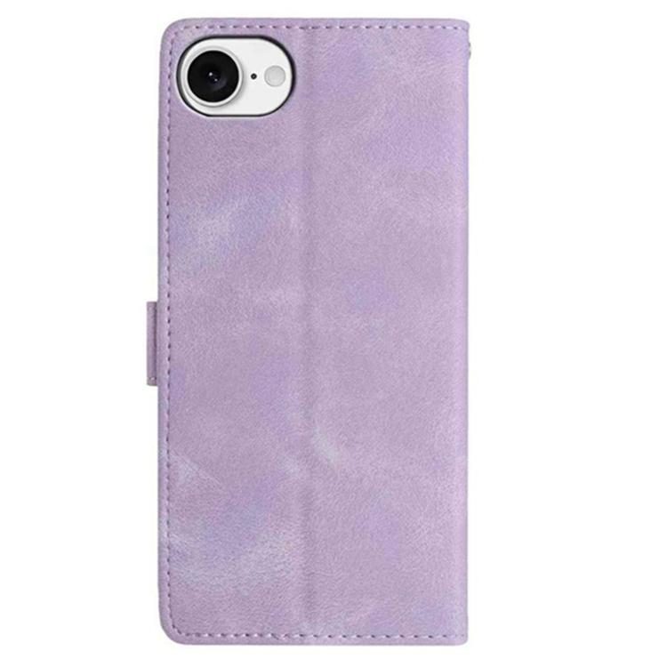 For iPhone 16e / 17e Secret Garden Butterfly Pattern Leather Phone Case