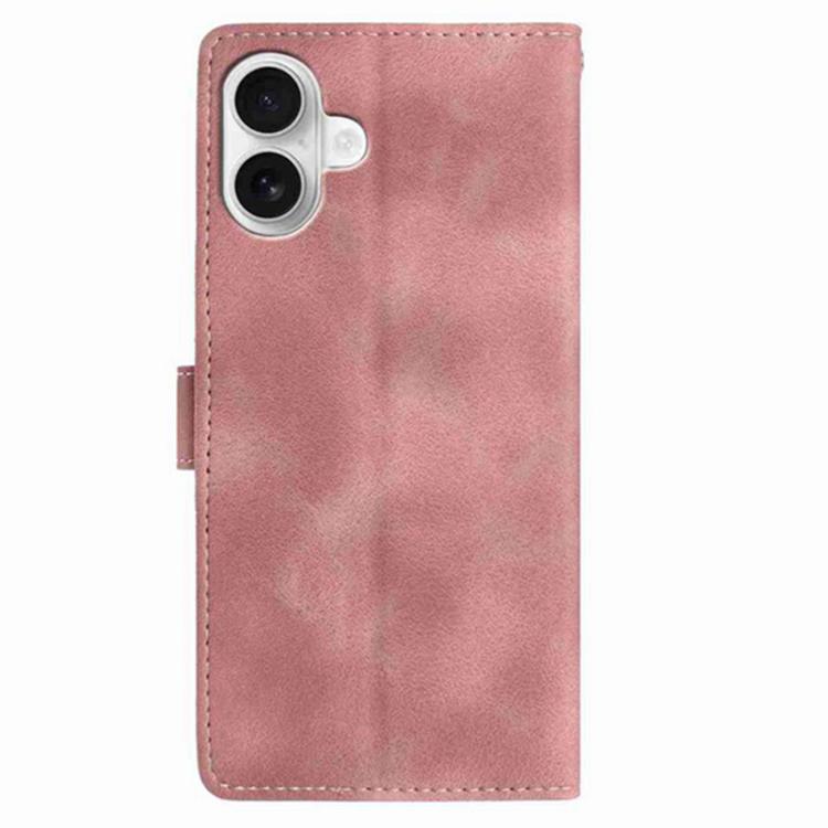 For iPhone 16 Plus Secret Garden Butterfly Pattern Leather Phone Case