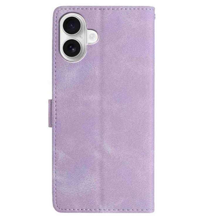 For iPhone 16 Plus Secret Garden Butterfly Pattern Leather Phone Case