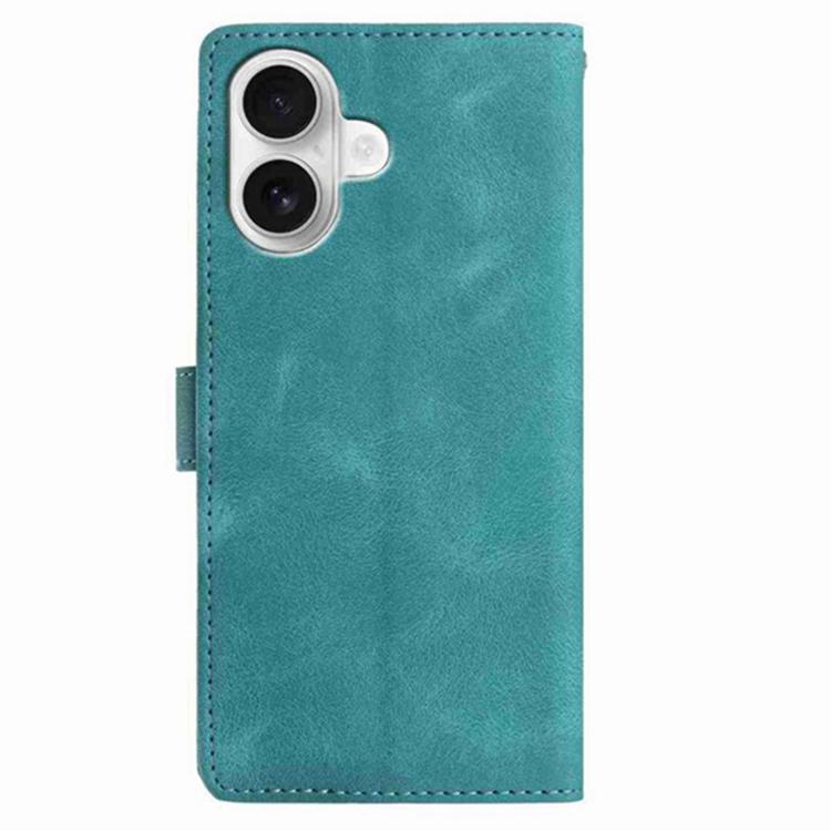 For iPhone 16 Secret Garden Butterfly Pattern Leather Phone Case