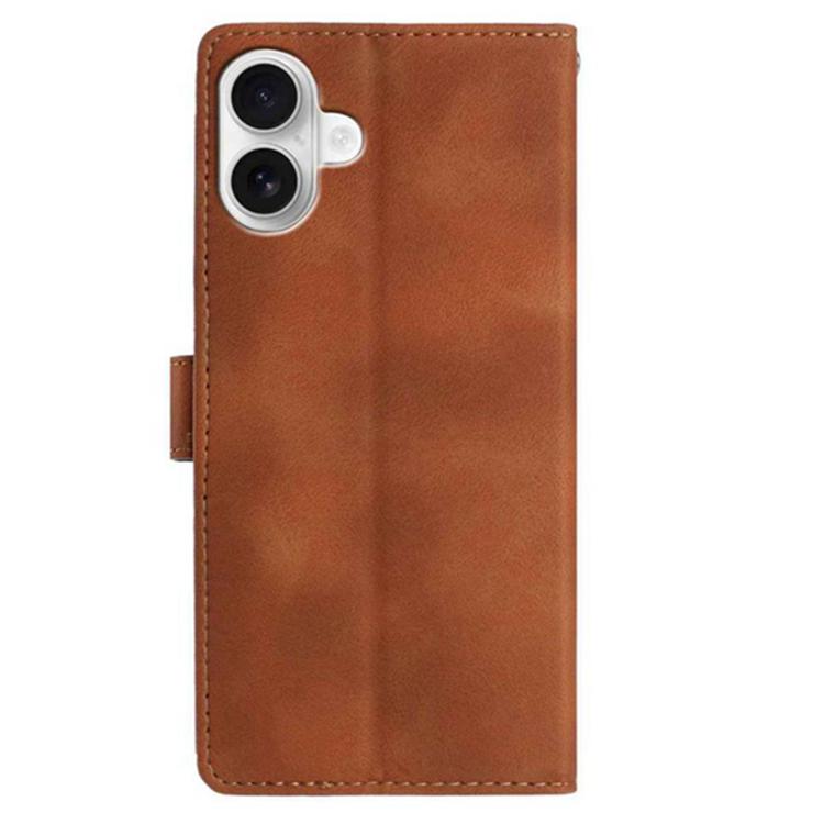 For iPhone 16 Secret Garden Butterfly Pattern Leather Phone Case