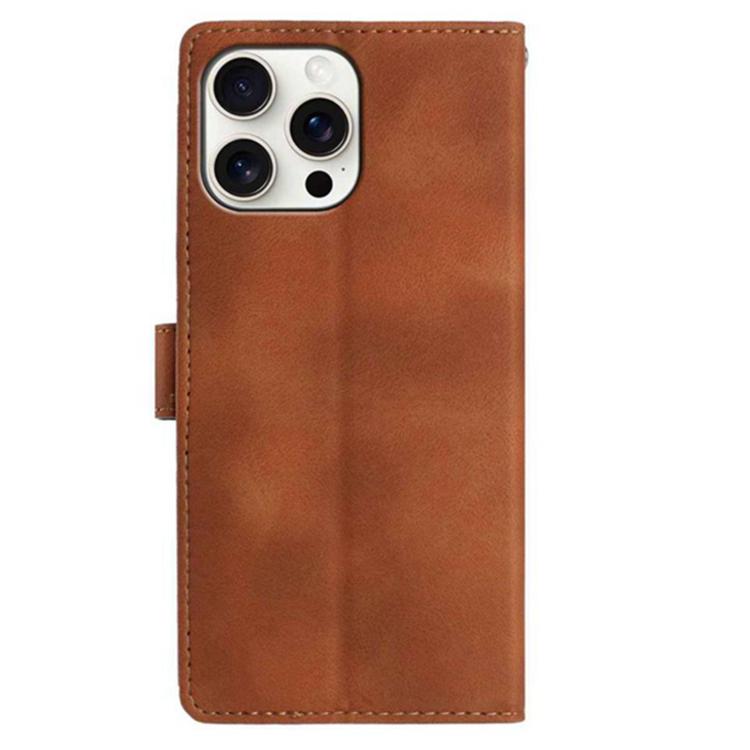 For iPhone 15 Pro Max Secret Garden Butterfly Pattern Leather Phone Case