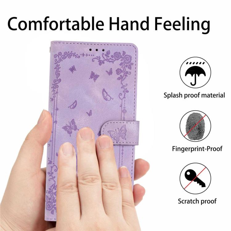 For iPhone 15 Secret Garden Butterfly Pattern Leather Phone Case