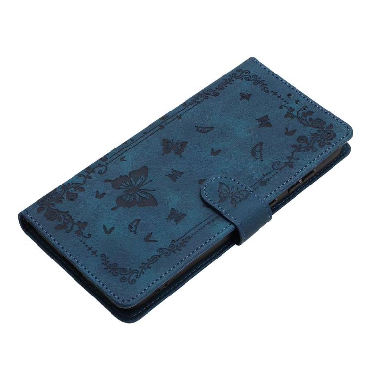 For iPhone 14 Plus Secret Garden Butterfly Pattern Leather Phone Case