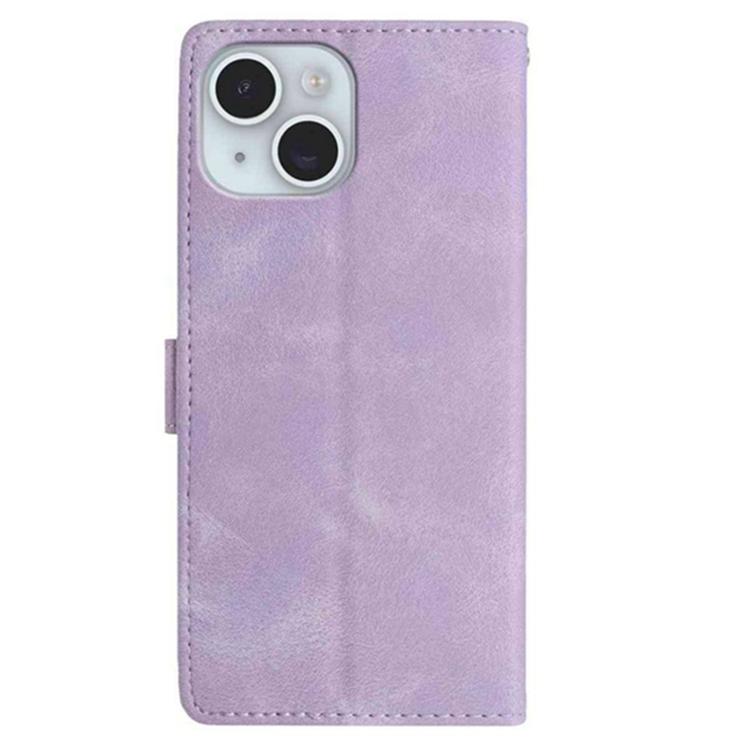For iPhone 14 Secret Garden Butterfly Pattern Leather Phone Case