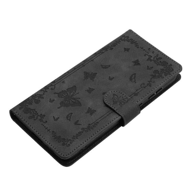 For iPhone 13 Pro Secret Garden Butterfly Pattern Leather Phone Case