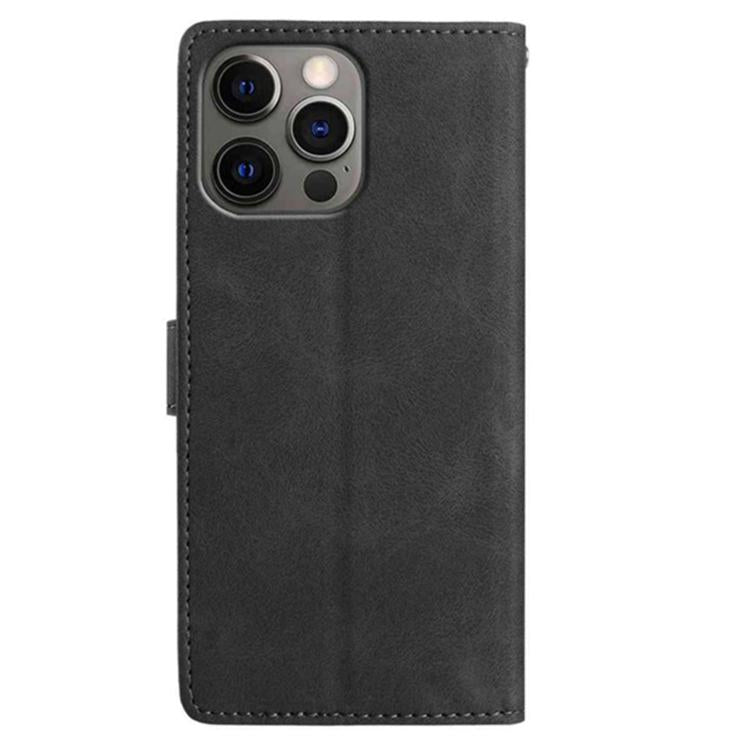 For iPhone 12 Pro Max Secret Garden Butterfly Pattern Leather Phone Case