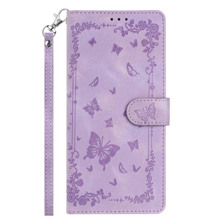 For iPhone 12 Pro Max Secret Garden Butterfly Pattern Leather Phone Case
