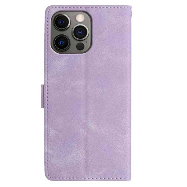 For iPhone 12 Pro Max Secret Garden Butterfly Pattern Leather Phone Case
