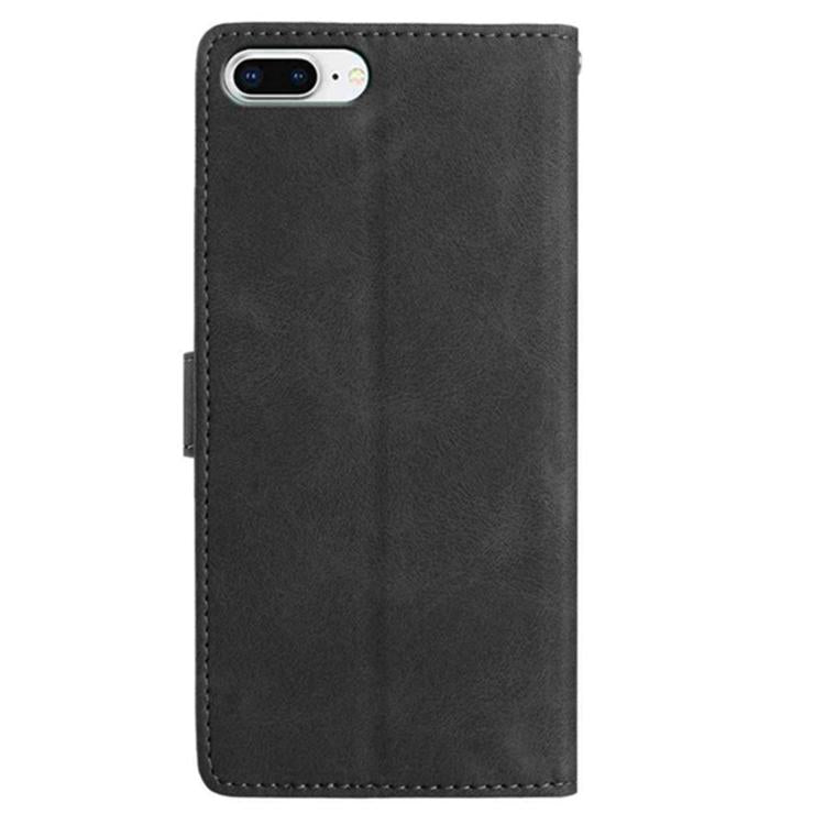 For iPhone 6 Plus / 7 Plus / 8 Plus Secret Garden Butterfly Pattern Leather Phone Case