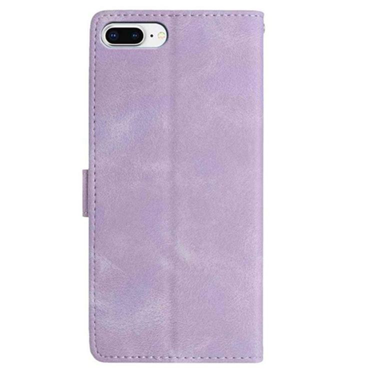 For iPhone 6 Plus / 7 Plus / 8 Plus Secret Garden Butterfly Pattern Leather Phone Case