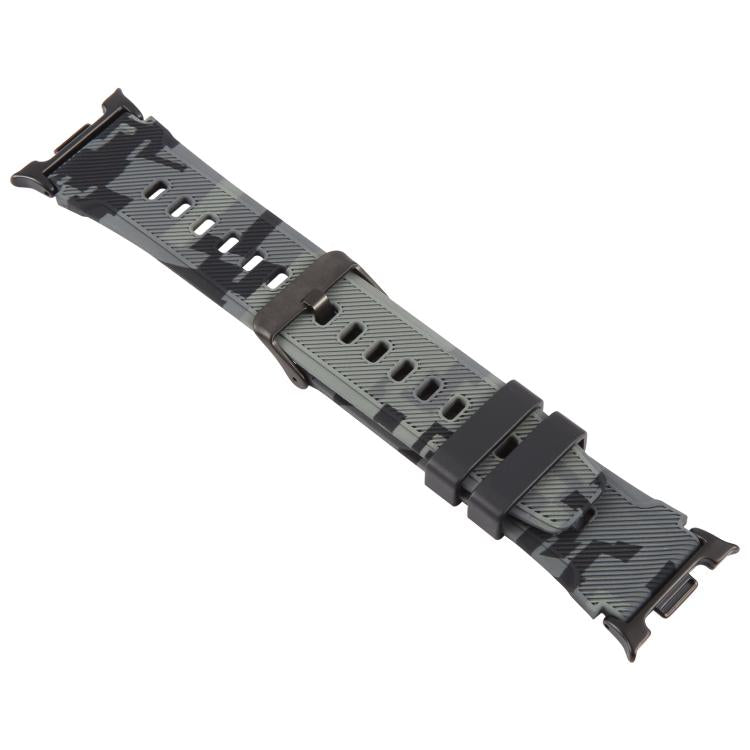 For Samsung Galaxy Watch8 / Watch8 Classic xDfind Black Connector Camouflage Print Silicone Watch Band
