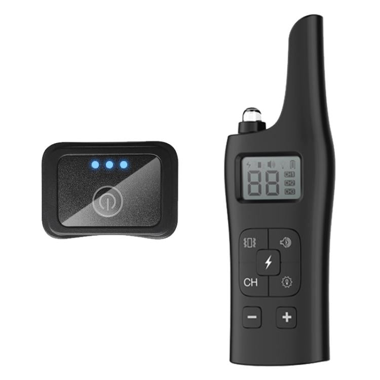 Remote Control Electric Shock Vibration Warning Pet Barking Stopper Waterproof Electronic Collar, Specification:1 Drag 1 - Black