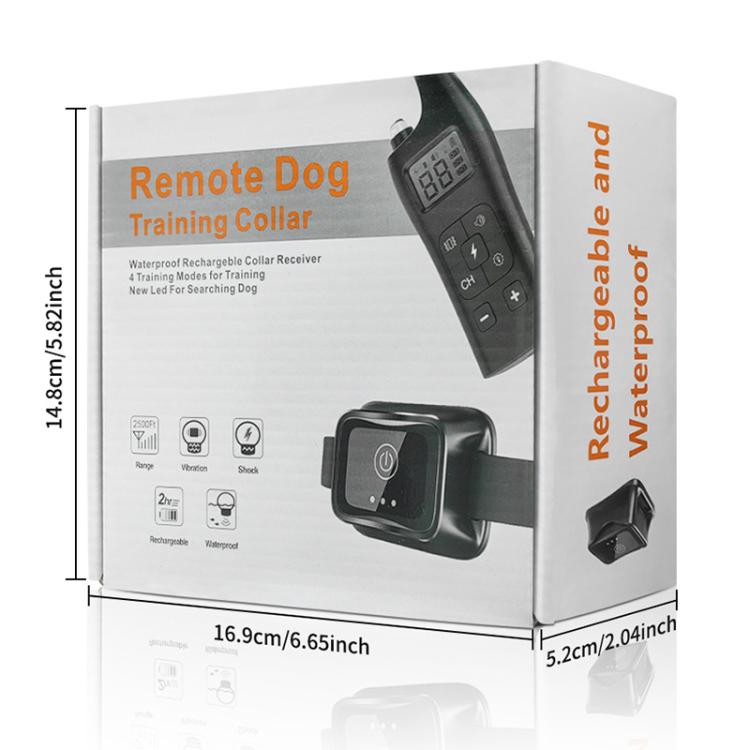 Remote Control Electric Shock Vibration Warning Pet Barking Stopper Waterproof Electronic Collar, Specification:1 Drag 1 - Black