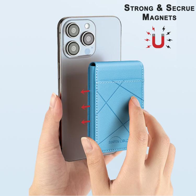 BFK32 Embossed Prismatic MagSafe Magnetic Leather Card Bag