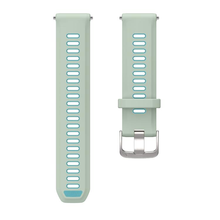 For Garmin Forerunner 970 Silver Buckle Two Color Silicone Watch Band