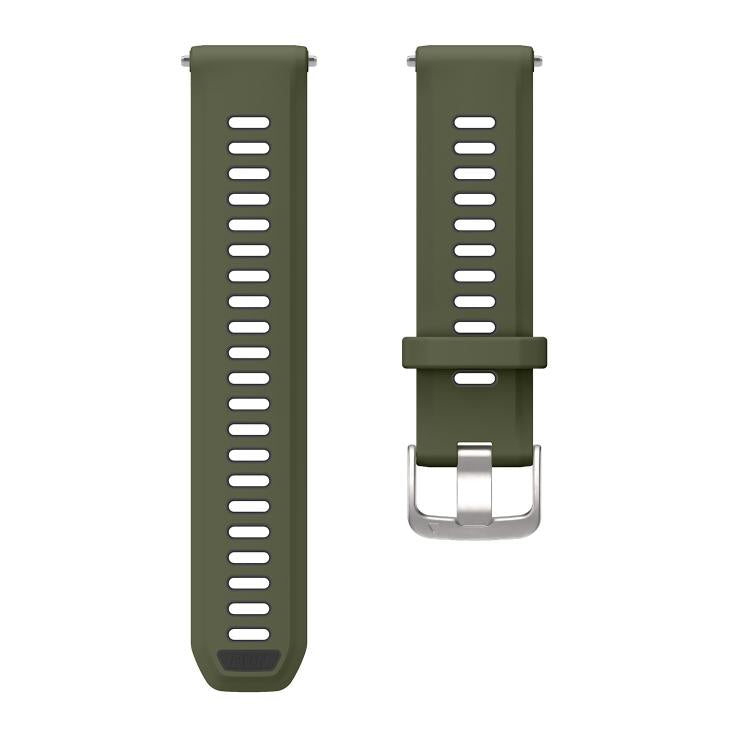 For Garmin Forerunner 970 Silver Buckle Two Color Silicone Watch Band