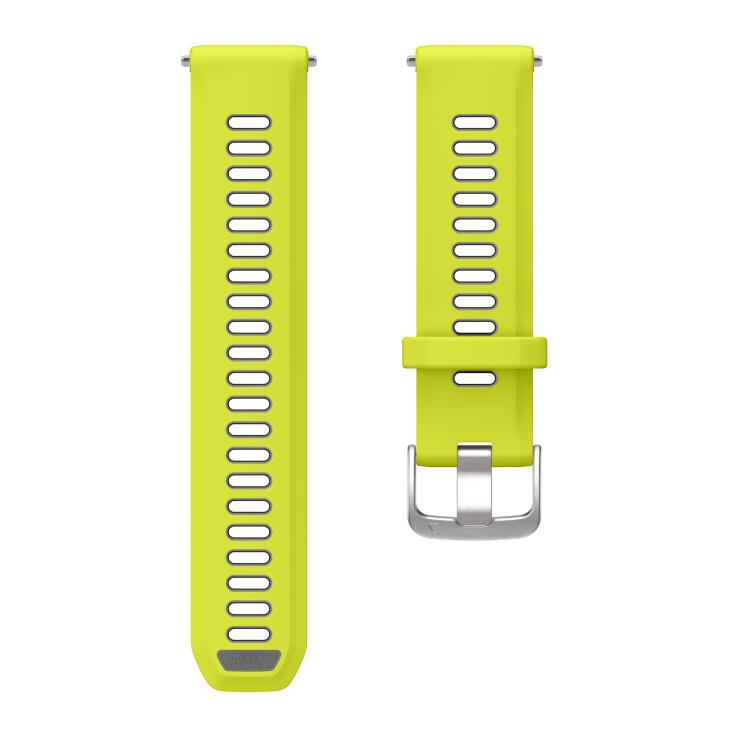 For Garmin Forerunner 970 Silver Buckle Two Color Silicone Watch Band