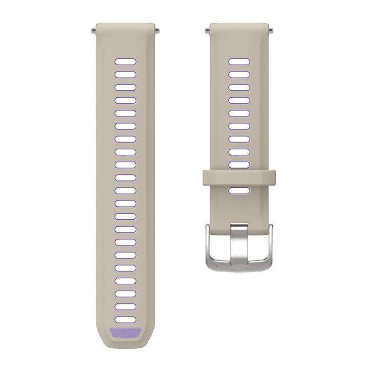 For Garmin Forerunner 970 Silver Buckle Two Color Silicone Watch Band