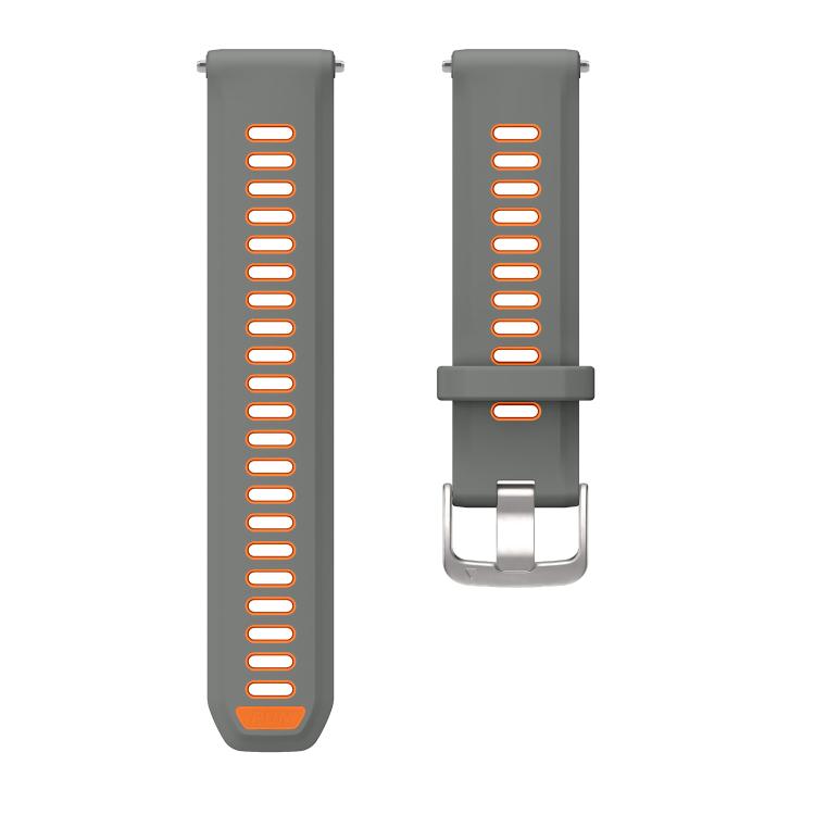 For Garmin Forerunner 970 Silver Buckle Two Color Silicone Watch Band