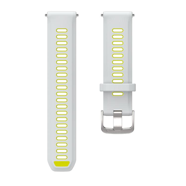 For Garmin Forerunner 970 Silver Buckle Two Color Silicone Watch Band