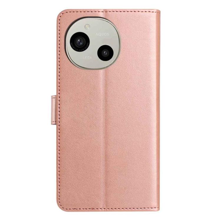 For Sharp Aquos R9 Lambskin 8-card Slot Leather Phone Case