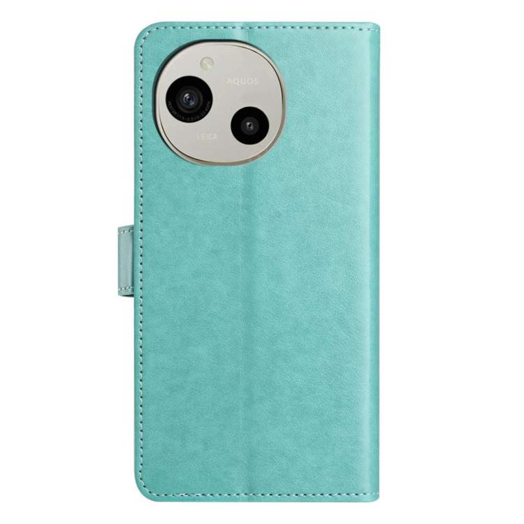 For Sharp Aquos R9 Lambskin 8-card Slot Leather Phone Case