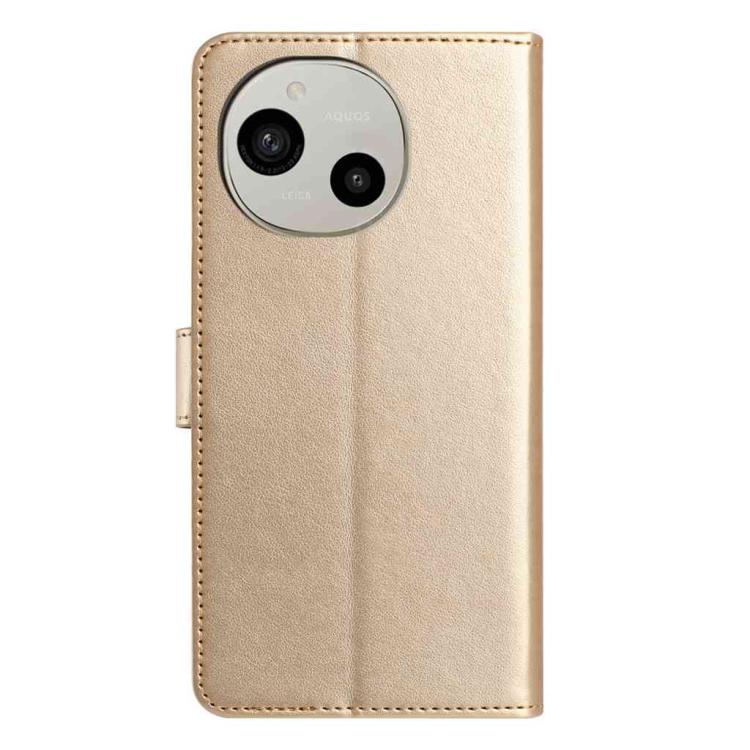 For Sharp Aquos R9 Lambskin 8-card Slot Leather Phone Case