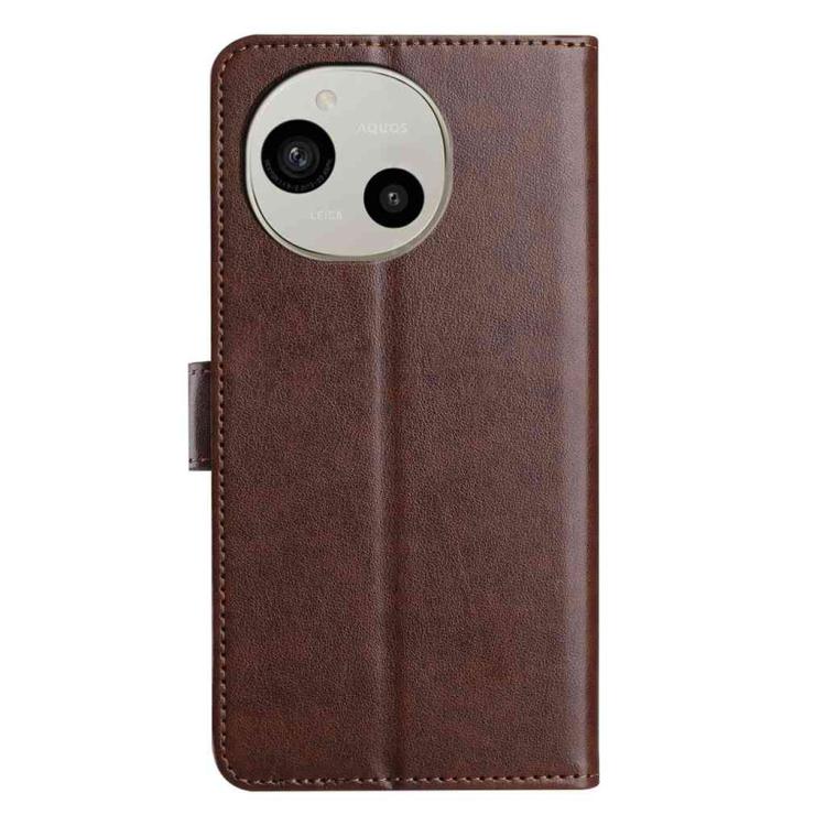 For Sharp Aquos R9 Lambskin 8-card Slot Leather Phone Case