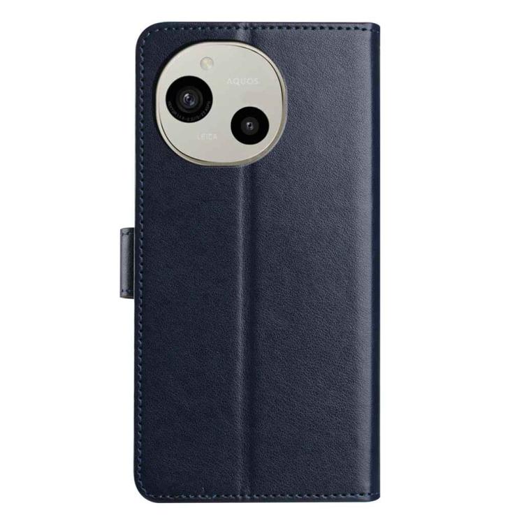 For Sharp Aquos R9 Lambskin 8-card Slot Leather Phone Case