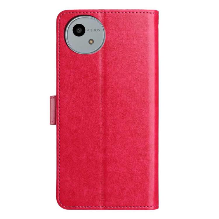 For Sharp Aquos wish4 Lambskin 8-card Slot Leather Phone Case