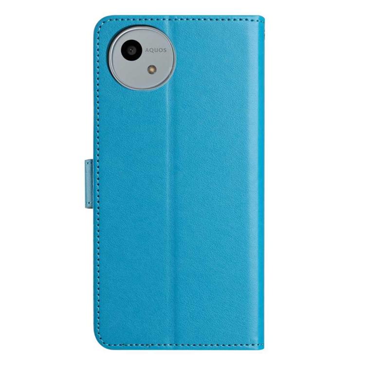 For Sharp Aquos wish4 Lambskin 8-card Slot Leather Phone Case