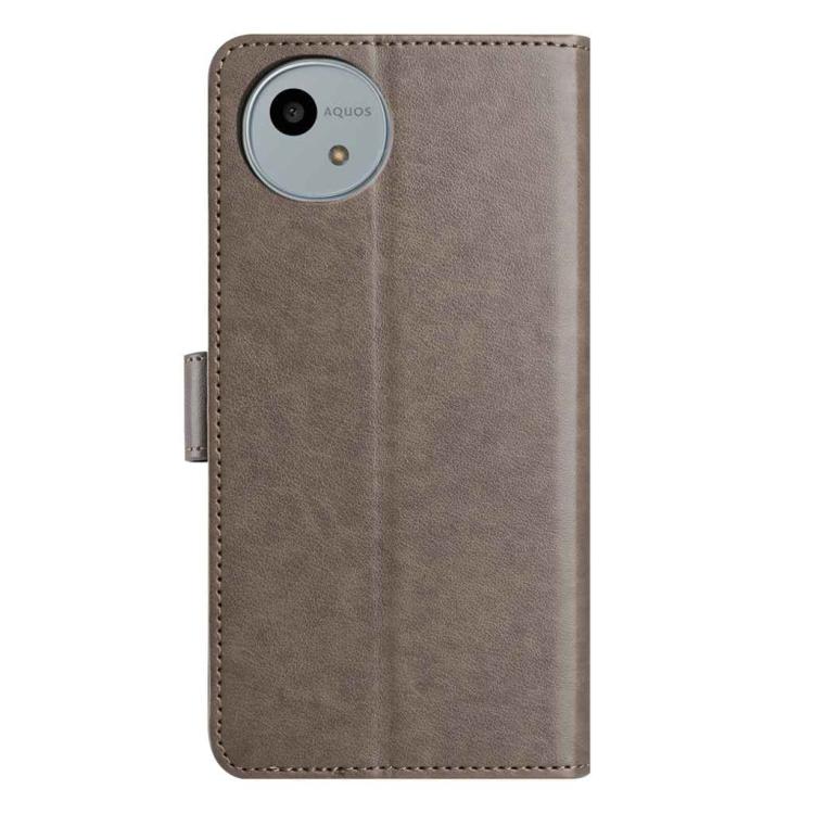 For Sharp Aquos wish4 Lambskin 8-card Slot Leather Phone Case