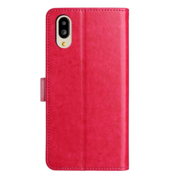 For Sharp Basio Active Lambskin 8-card Slot Leather Phone Case
