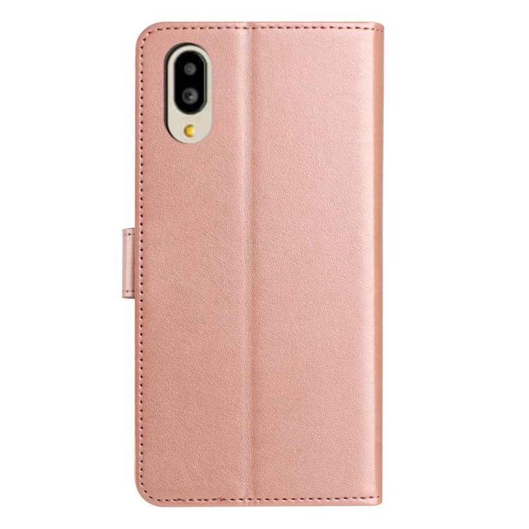 For Sharp Basio Active Lambskin 8-card Slot Leather Phone Case