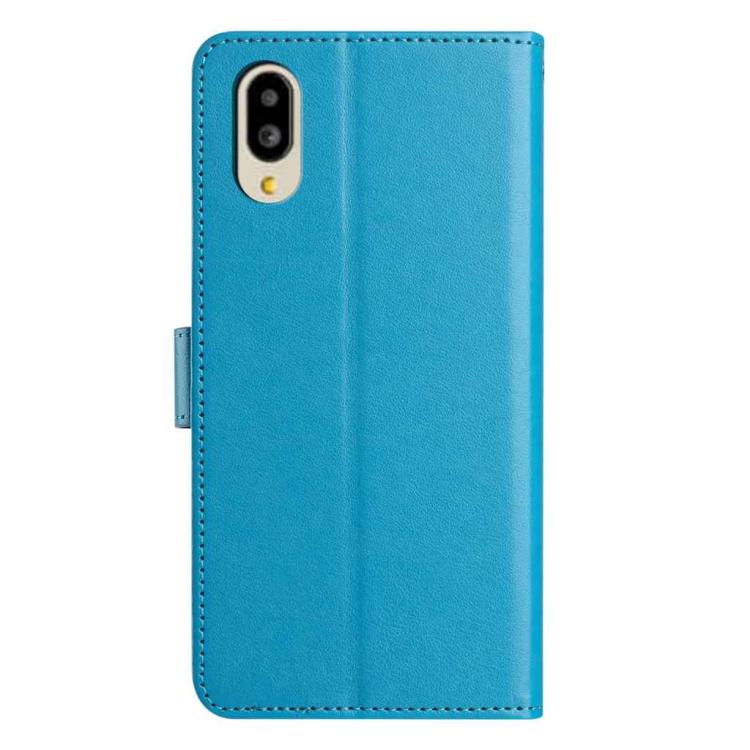 For Sharp Basio Active Lambskin 8-card Slot Leather Phone Case