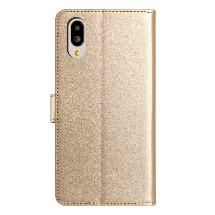 For Sharp Basio Active2 Lambskin 8-card Slot Leather Phone Case
