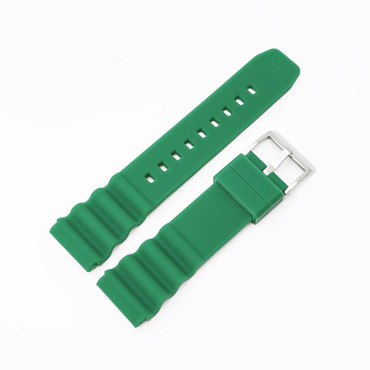 22mm xDfind Silver Buckle Silicone Watch Band