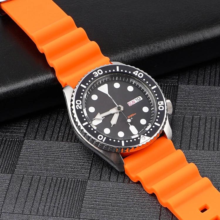 20mm xDfind Silver Buckle Silicone Watch Band